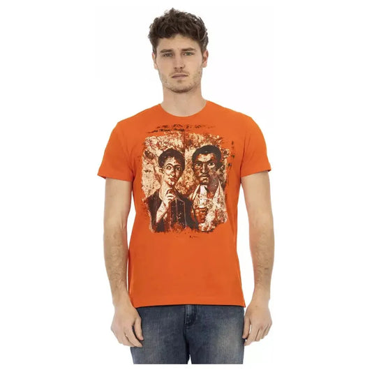 Trussardi Action Orange Cotton Men T-Shirt