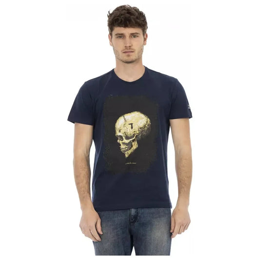 Trussardi Action Elegant Blue Short Sleeve Round Neck Tee Trussardi Action