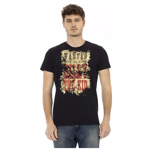 Trussardi Action Black Cotton Men's T-Shirt Trussardi Action