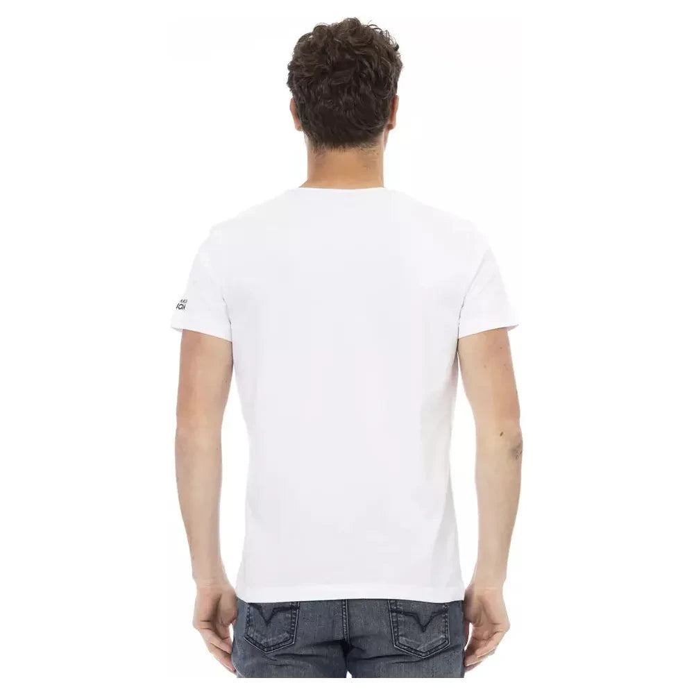 Elegant White Short Sleeve Tee for Men