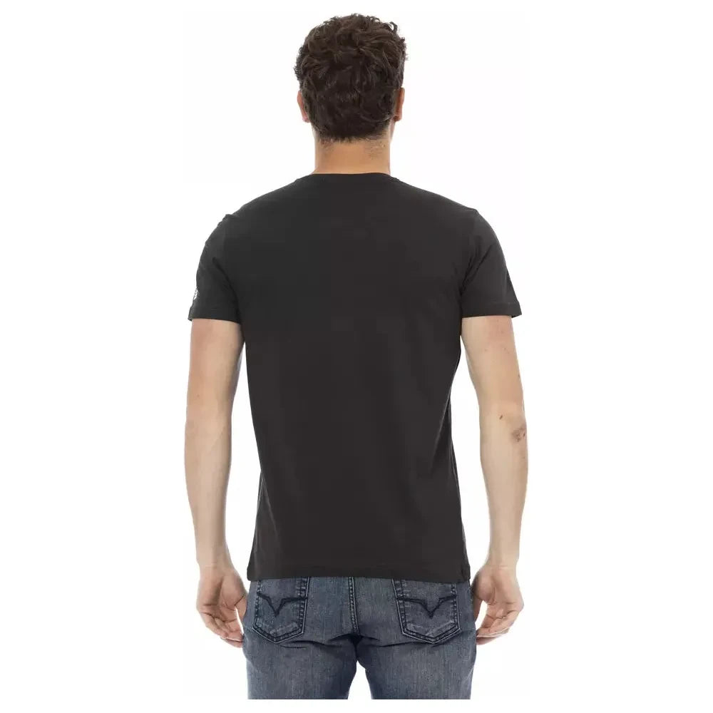 Sleek Black Print Tee - Casual Elegance Redefined