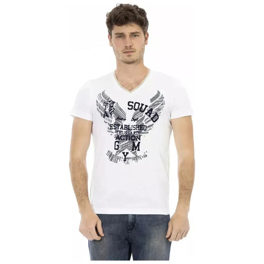 Trussardi Action White Cotton Men's T-Shirt Trussardi Action