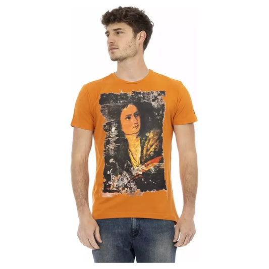 Trussardi Action Orange Cotton Men T-Shirt Trussardi Action