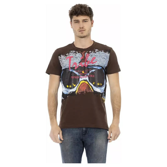 Elegant Brown Short Sleeve Tee