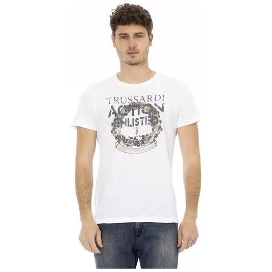 Trussardi Action White Cotton Men's T-Shirt Trussardi Action