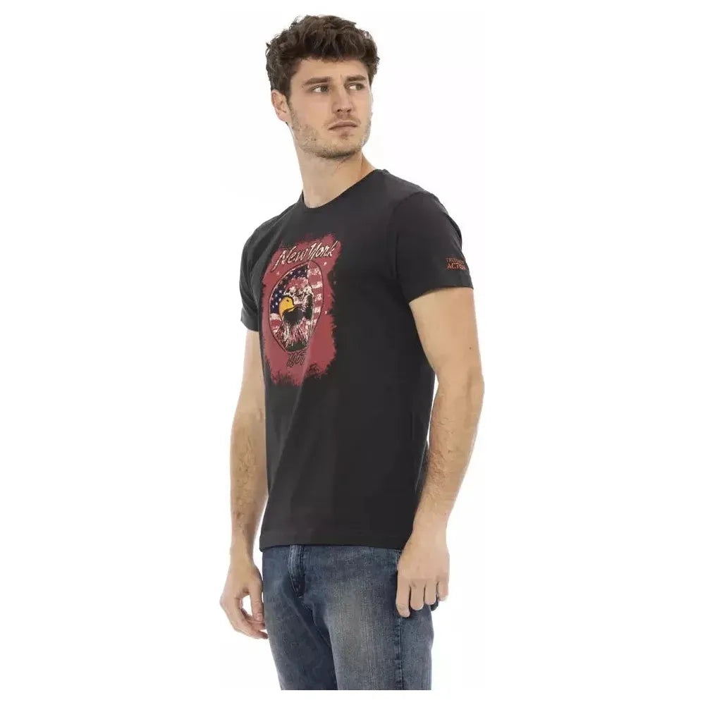 Trussardi Action Black Cotton Men T-Shirt