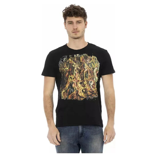 Trussardi Action Black Cotton Men's T-Shirt Trussardi Action