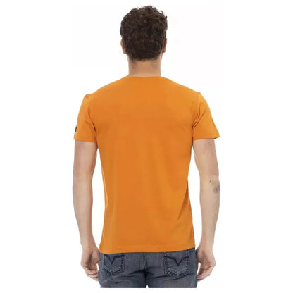 Trussardi Action "Orange Cotton Men T-Shirt"