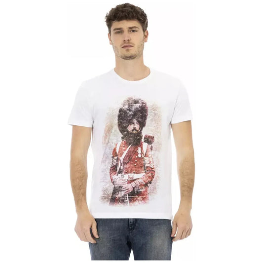 Trussardi Action White Cotton Men T-Shirt Trussardi Action