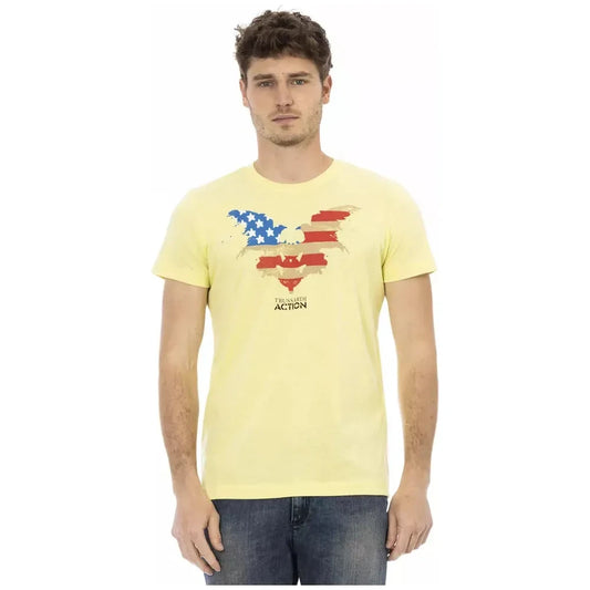 Trussardi Action Sunshine Yellow Casual Tee with Graphic Print Trussardi Action