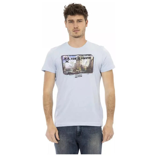 Elevated Casual Light Blue Tee for Men