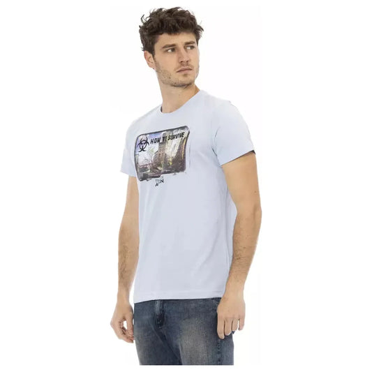 Elevated Casual Light Blue Tee for Men