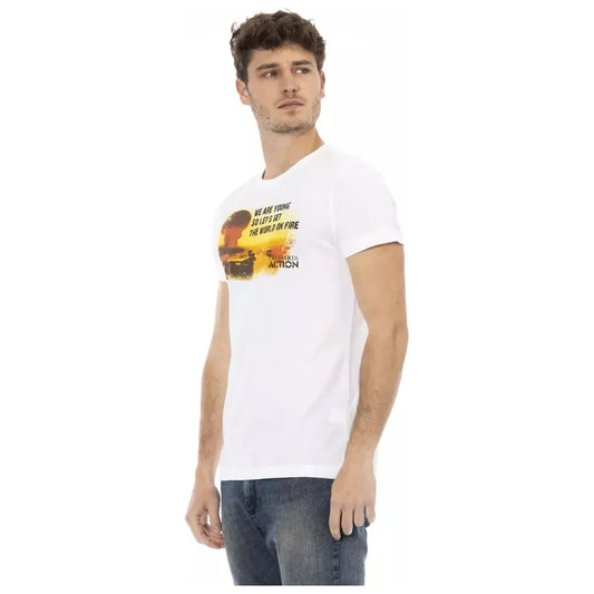 Trussardi Action Sleek Short Sleeve Fashion Statement Tee Trussardi Action