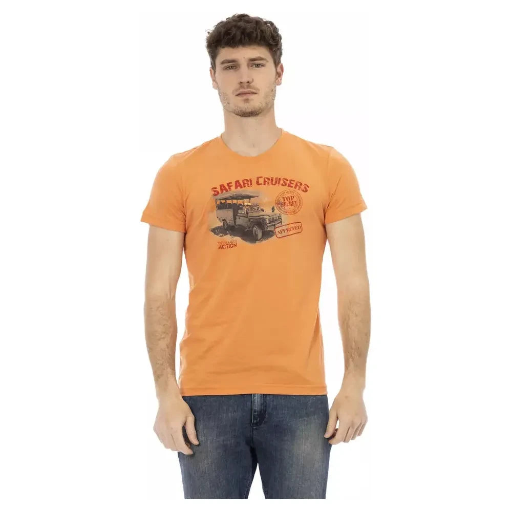 Elegant Orange Short Sleeve Tee