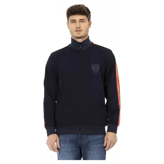 Sleek Zippered Sweatshirt with Iconic Sleeve Detail