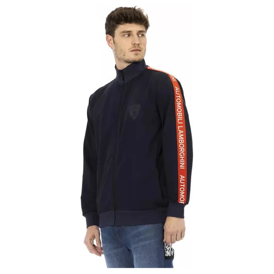 Automobili Lamborghini Sleek Zippered Sweatshirt with Iconic Sleeve Detail Automobili Lamborghini