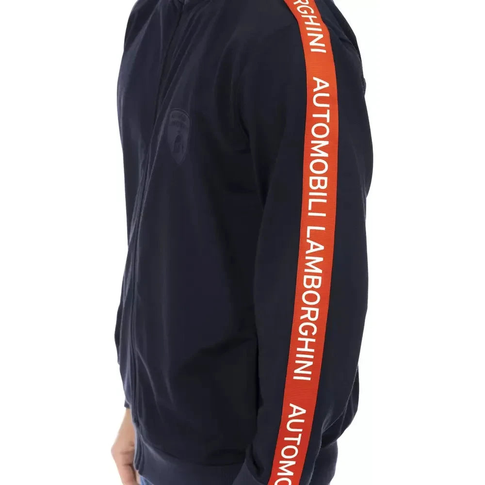 Sleek Zippered Sweatshirt with Iconic Sleeve Detail