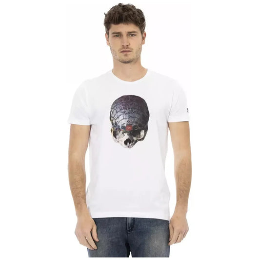 Trussardi Action White Cotton Men T-Shirt Trussardi Action