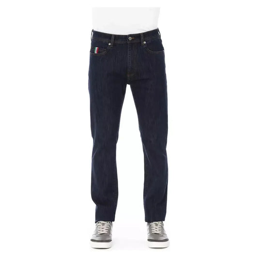 Chic Tricolor Insert Jeans for Men