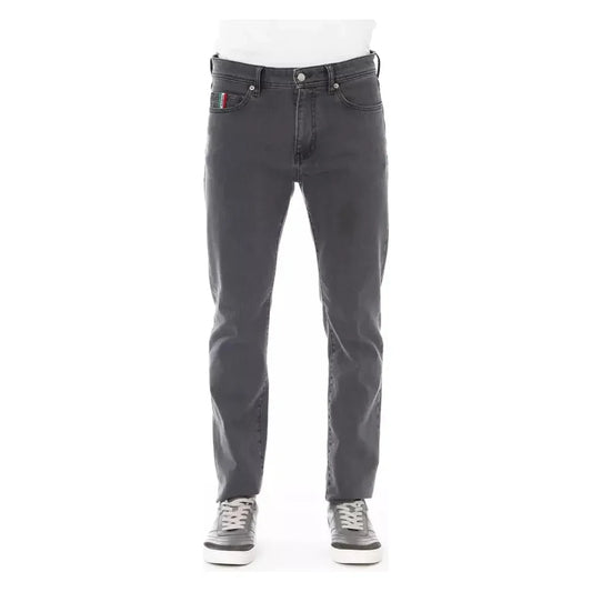 Chic Gray Regular Fit Men's Jeans