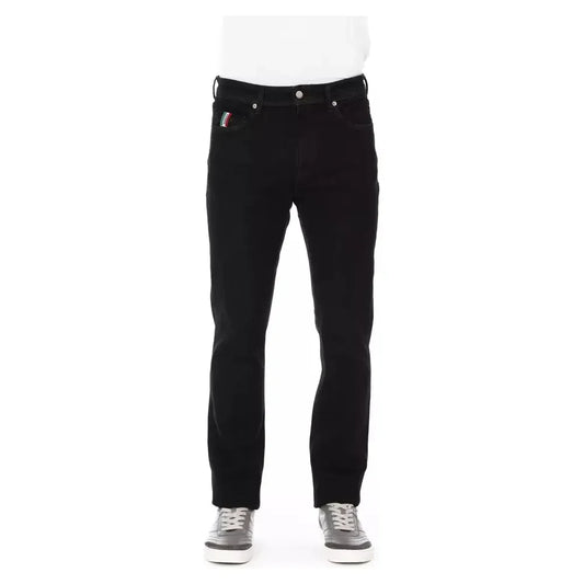 Elegant Tricolor Detail Men's Jeans