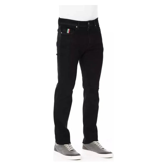 Elegant Tricolor Detail Men's Jeans