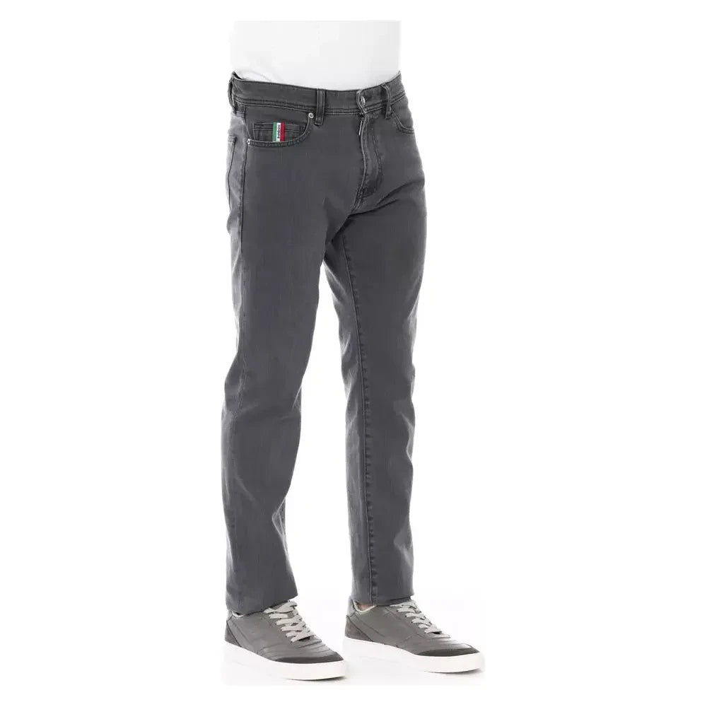 Chic Gray Regular Fit Men's Jeans