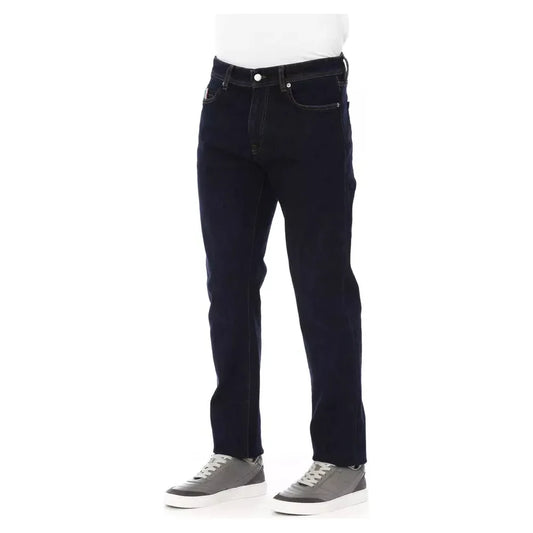 Baldinini Trend Elegant Tricolor Stitched Men’s Jeans Baldinini Trend