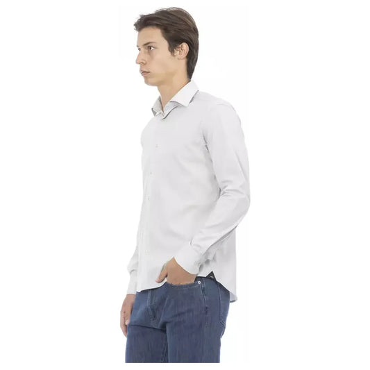 Sleek Gray Slim Fit Designer Shirt