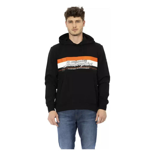 Automobili Lamborghini Black Cotton Men Hoodie Automobili Lamborghini
