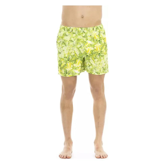 Tropical Print Swim Trunks