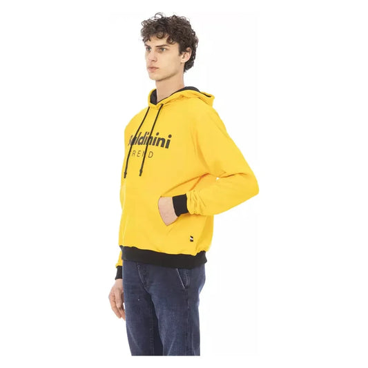 Sunshine Yellow Cotton Hoodie with Front Logo