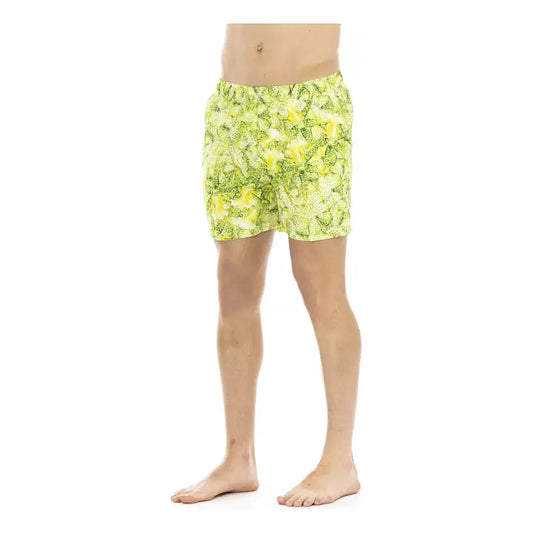 Tropical Print Swim Trunks