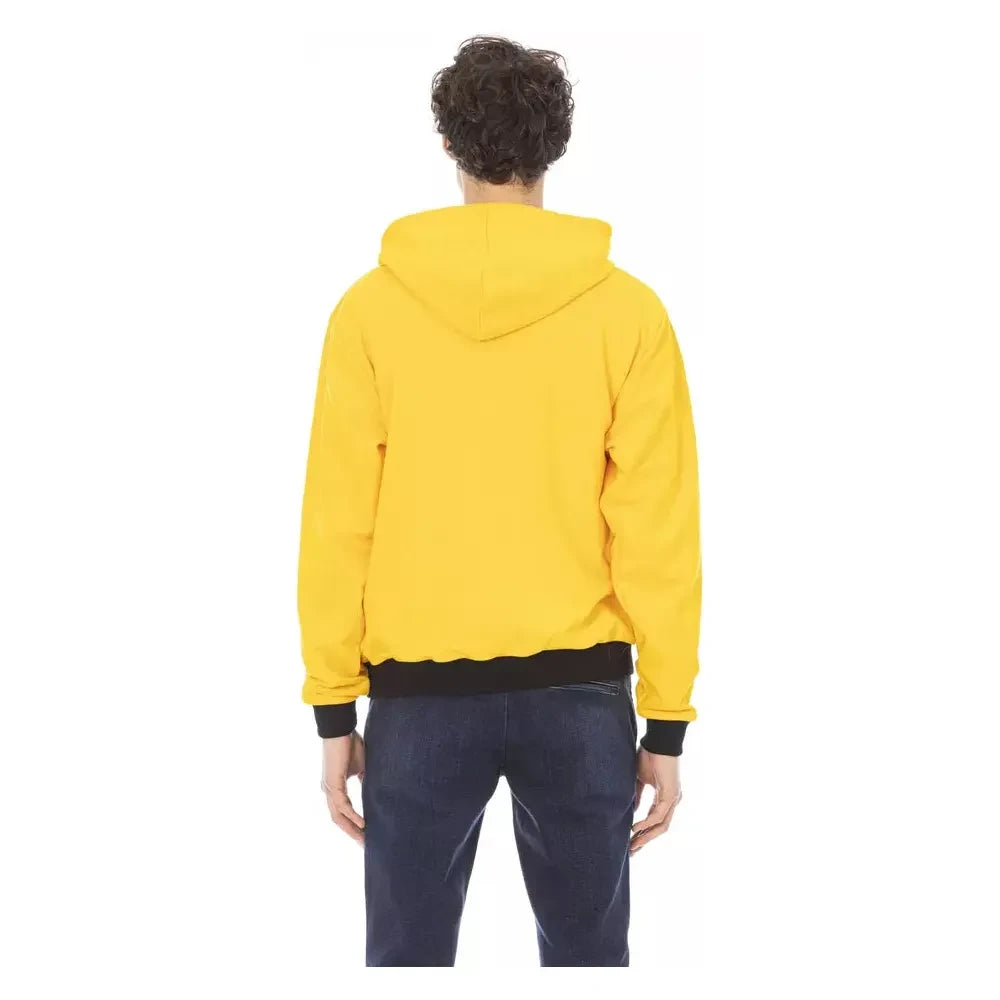 Sunshine Yellow Cotton Hoodie with Front Logo