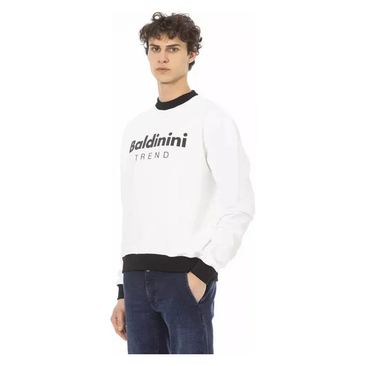 Baldinini Trend White Cotton Men's Sweater Baldinini Trend