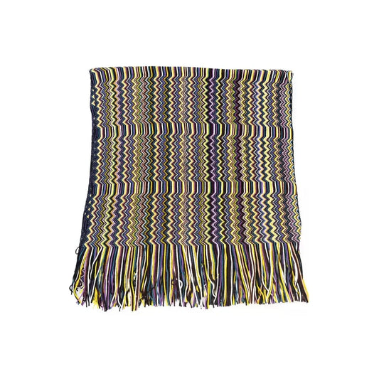 Geometric Fantasy Fringed Scarf