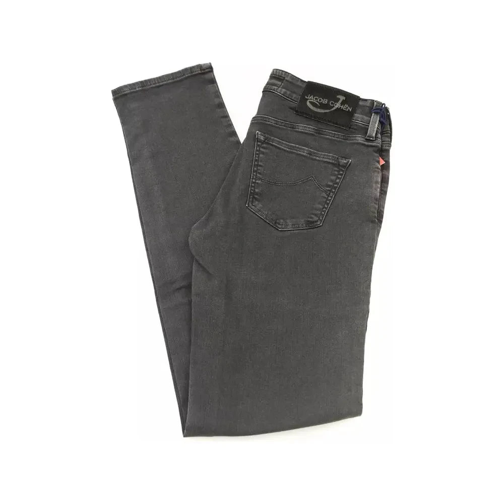 Jacob Cohen Vintage Chic Black Pony Skin Logo Jeans Jacob Cohen