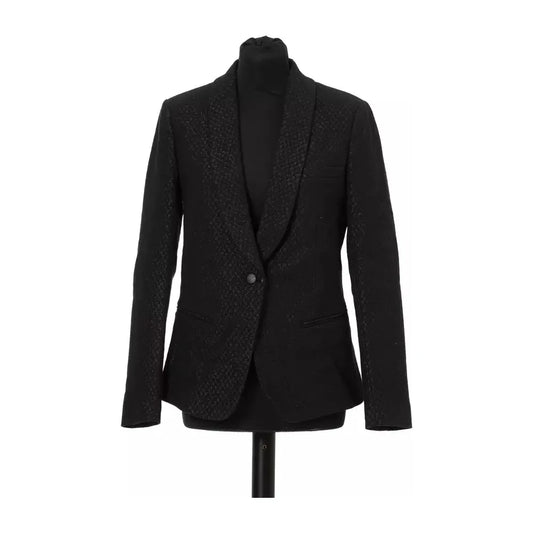 Elegant Slim Cut Fabric Jacket with Lurex Details