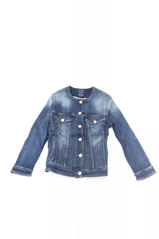 Jacob Cohen Chic Denim Round Neck Jacket Jacob Cohen