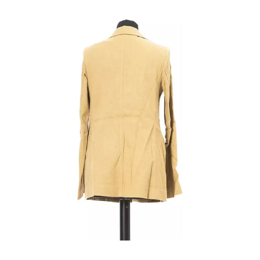 Jacob Cohen Beige Cotton-Linen Blend Jacket Blazer Jacket Jacob Cohen