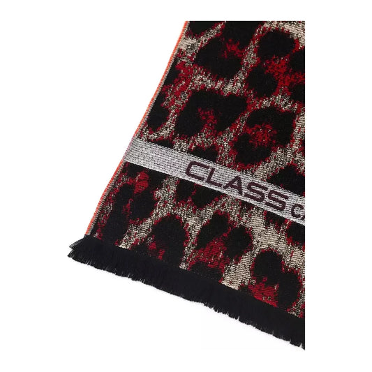 Burgundy Animalier Fantasy Logo Scarf