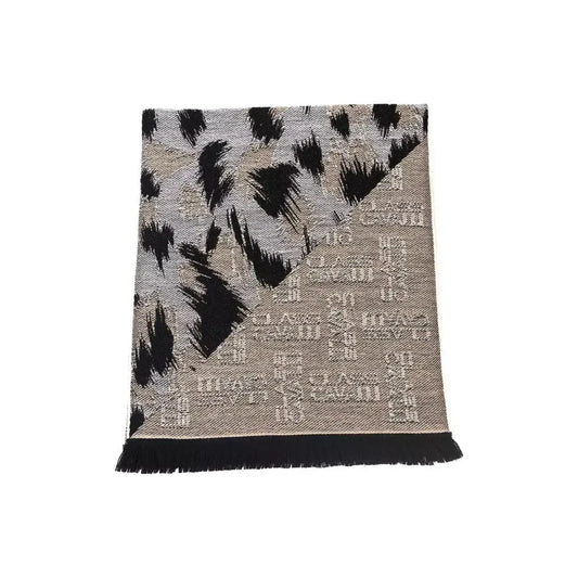 Cavalli Class Chic Animalier Wool-Blend Scarf Scarves Cavalli Class