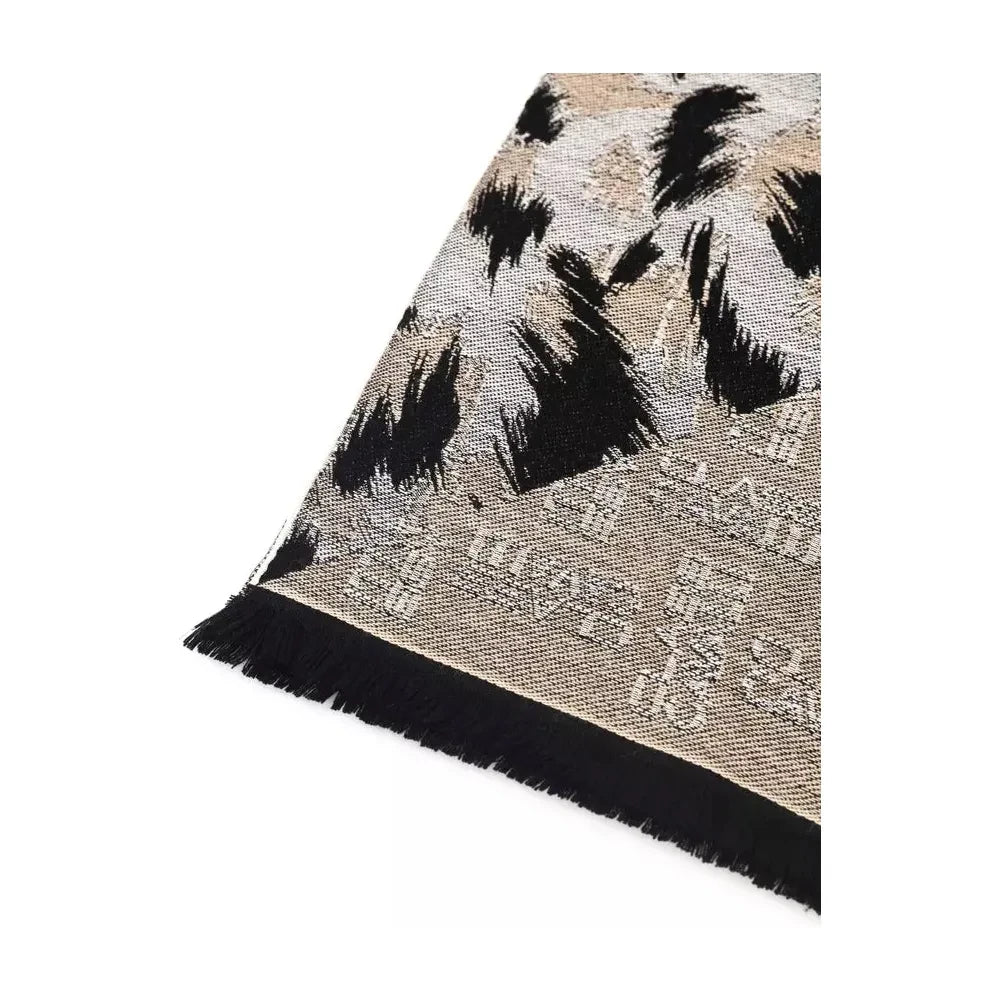 Chic Animalier Wool-Blend Scarf