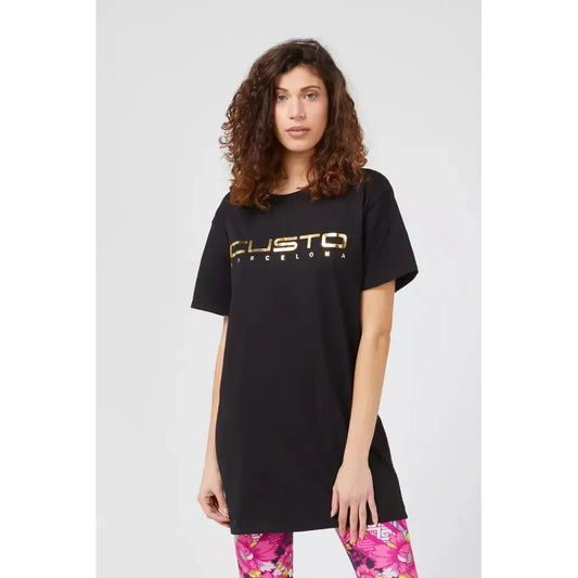 Custo Barcelona Chic Oversized Cotton Tee with Statement Front Print Custo Barcelona