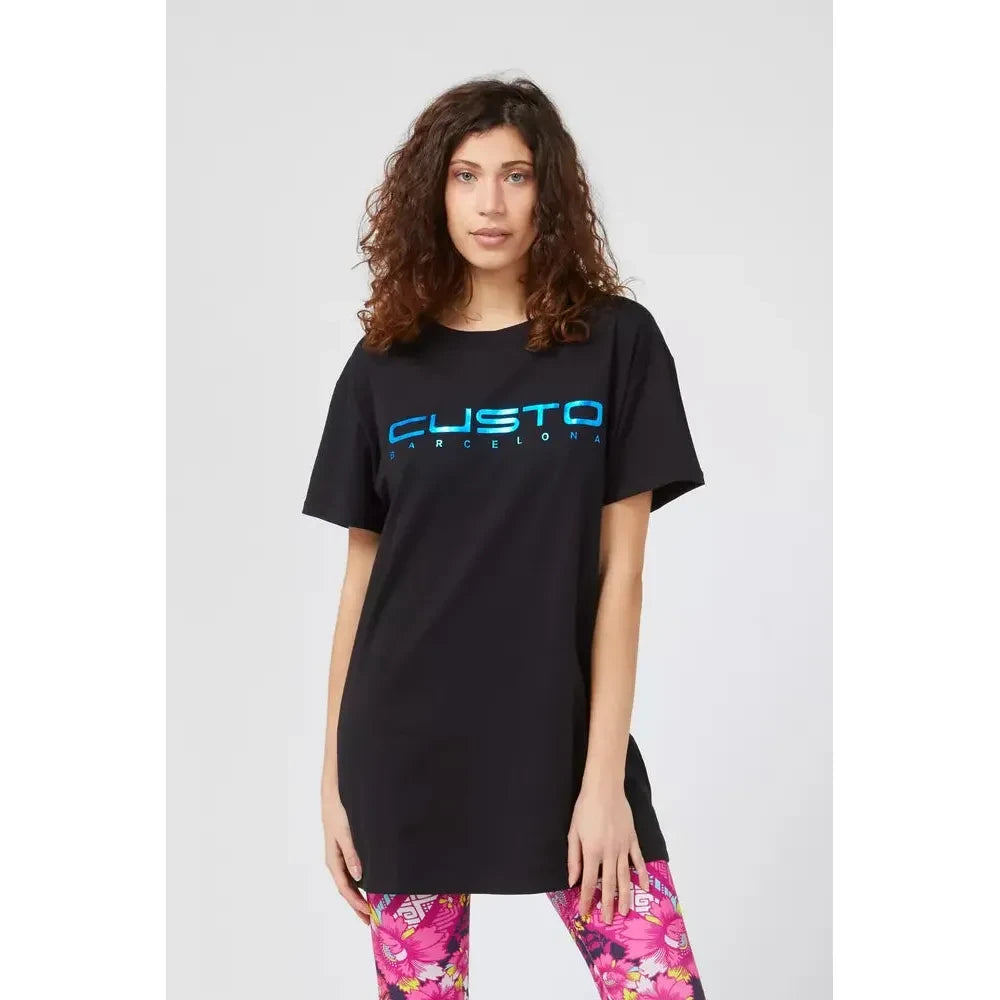 Oversized Cotton Tee with Bold Front Print