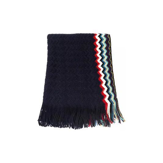 Geometric Fantasy Fringed Scarf in Multicolor