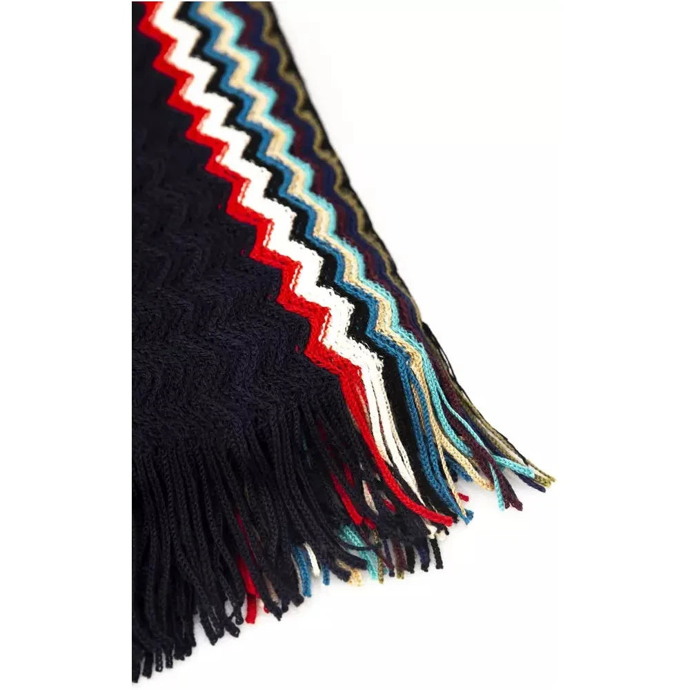 Geometric Fantasy Fringed Scarf in Multicolor