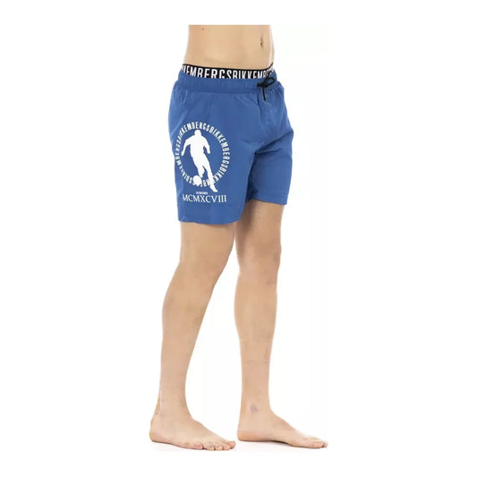 Sleek Layered Swim Shorts - Elegant Blue