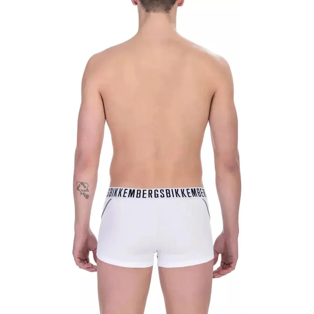 Bikkembergs White Cotton Men's Trunk Underwear Pack MAN UNDERWEAR