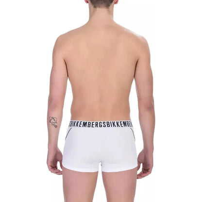 Bikkembergs White Cotton Men's Trunk Underwear Pack MAN UNDERWEAR